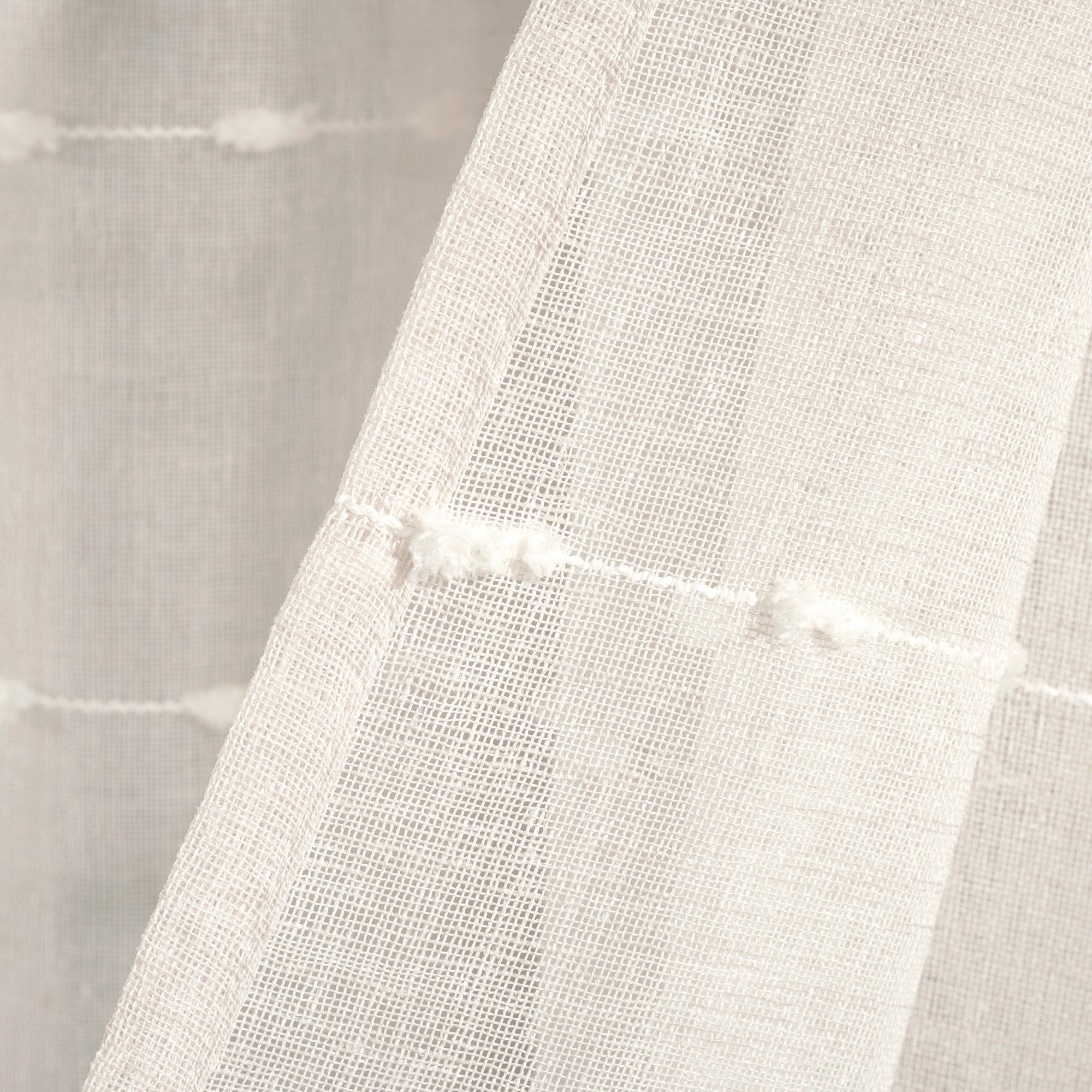 Paire de rideaux transparents texturés à œillets de style ferme Lush Decor
