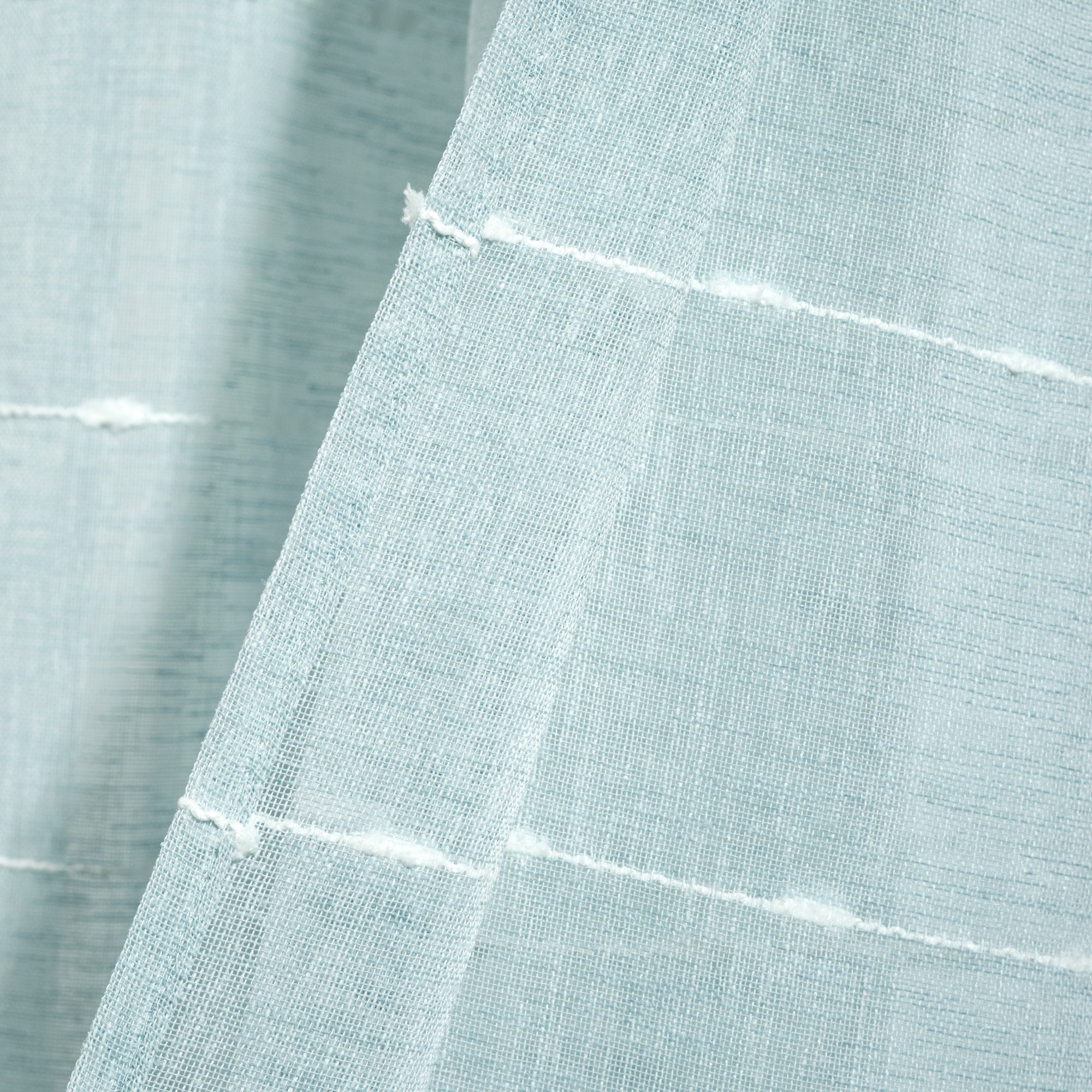 Paire de rideaux transparents texturés à œillets de style ferme Lush Decor
