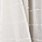 Paire de rideaux transparents texturés à œillets de style ferme Lush Decor