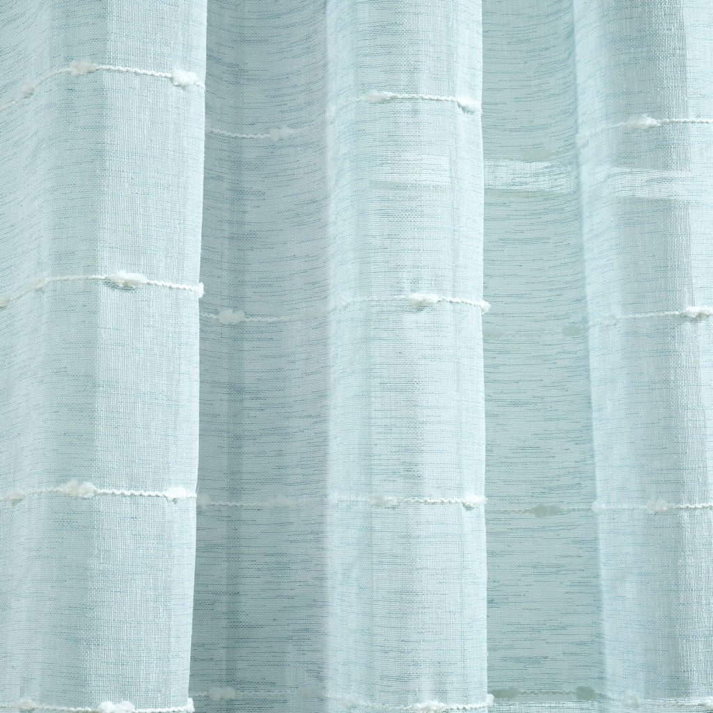 Paire de rideaux transparents texturés à œillets de style ferme Lush Decor