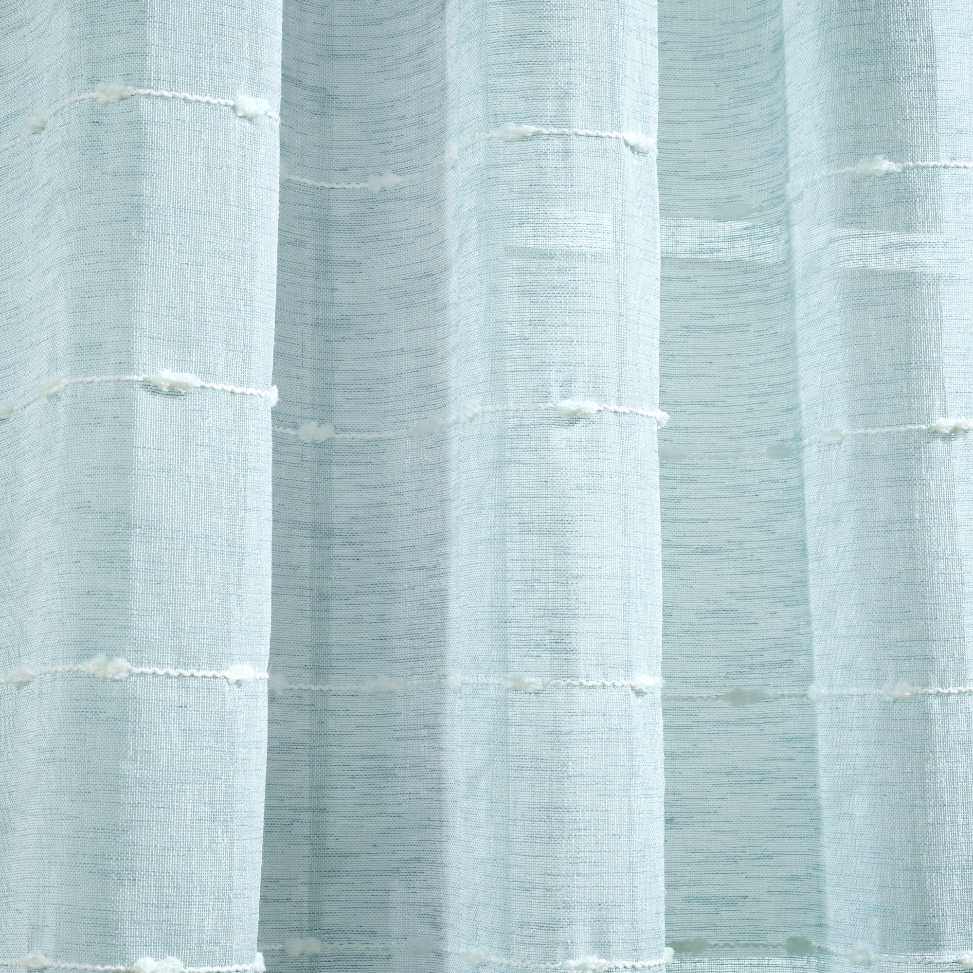 Paire de rideaux transparents texturés à œillets de style ferme Lush Decor