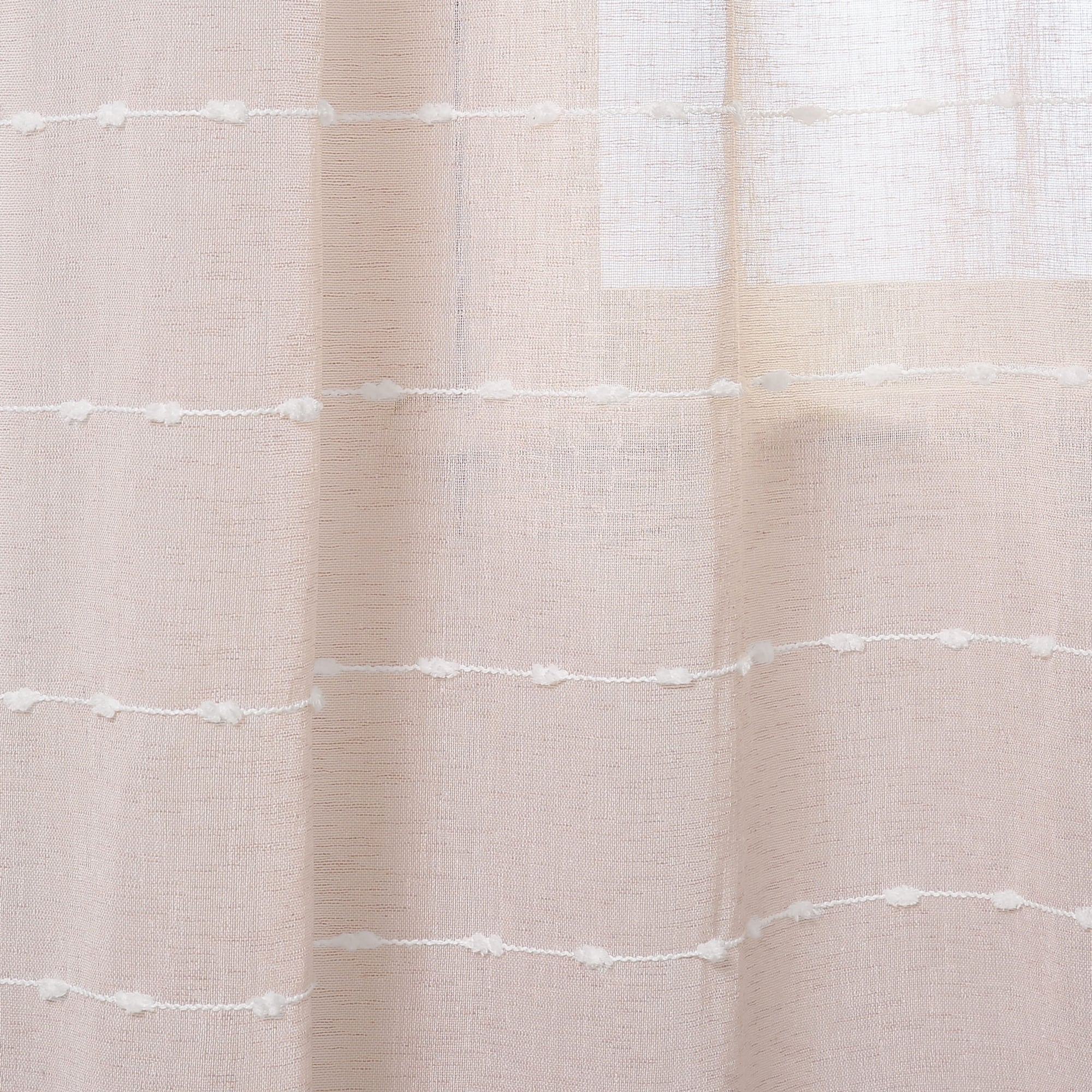 Paire de rideaux transparents texturés à œillets de style ferme Lush Decor