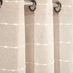 Paire de rideaux transparents texturés à œillets de style ferme Lush Decor