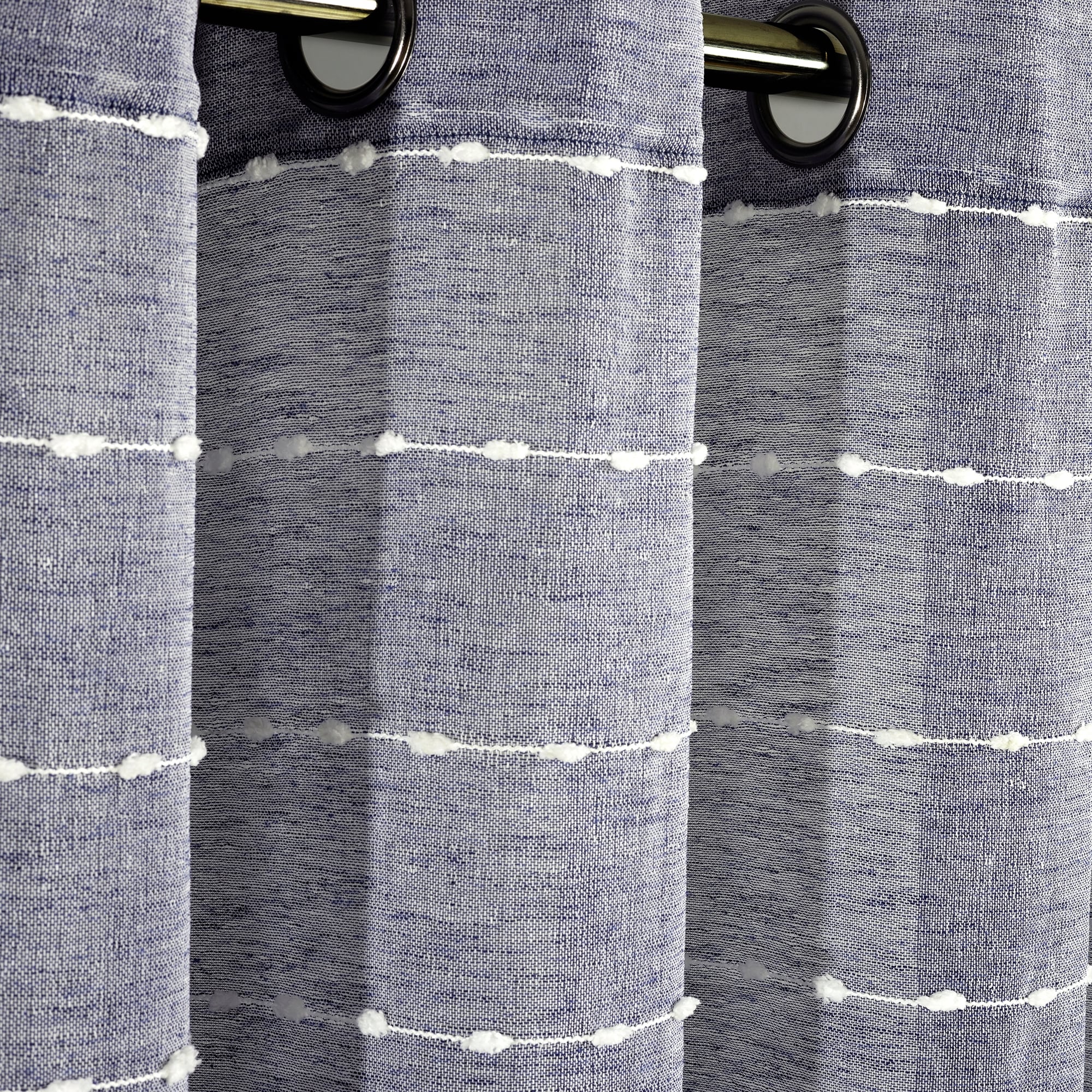 Paire de rideaux transparents texturés à œillets de style ferme Lush Decor