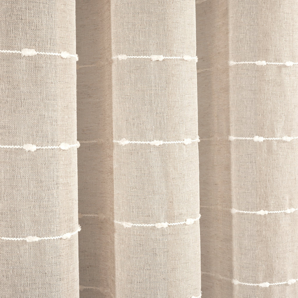 Paire de rideaux transparents texturés à œillets de style ferme Lush Decor