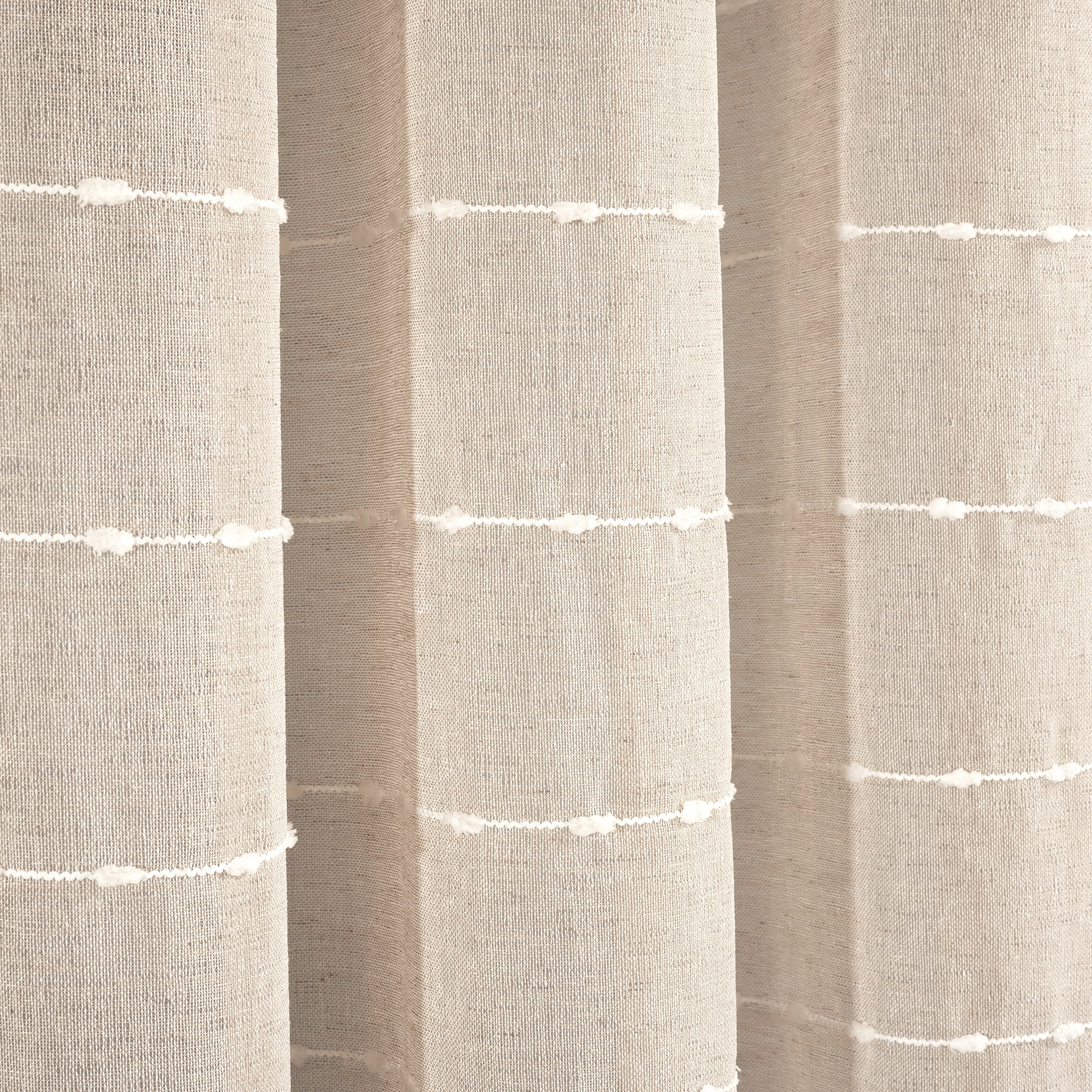 Paire de rideaux transparents texturés à œillets de style ferme Lush Decor