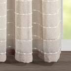 Paire de rideaux transparents texturés à œillets de style ferme Lush Decor