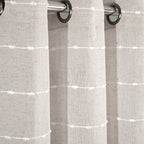 Paire de rideaux transparents texturés à œillets de style ferme Lush Decor