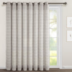 Paire de rideaux transparents texturés à œillets de style ferme Lush Decor