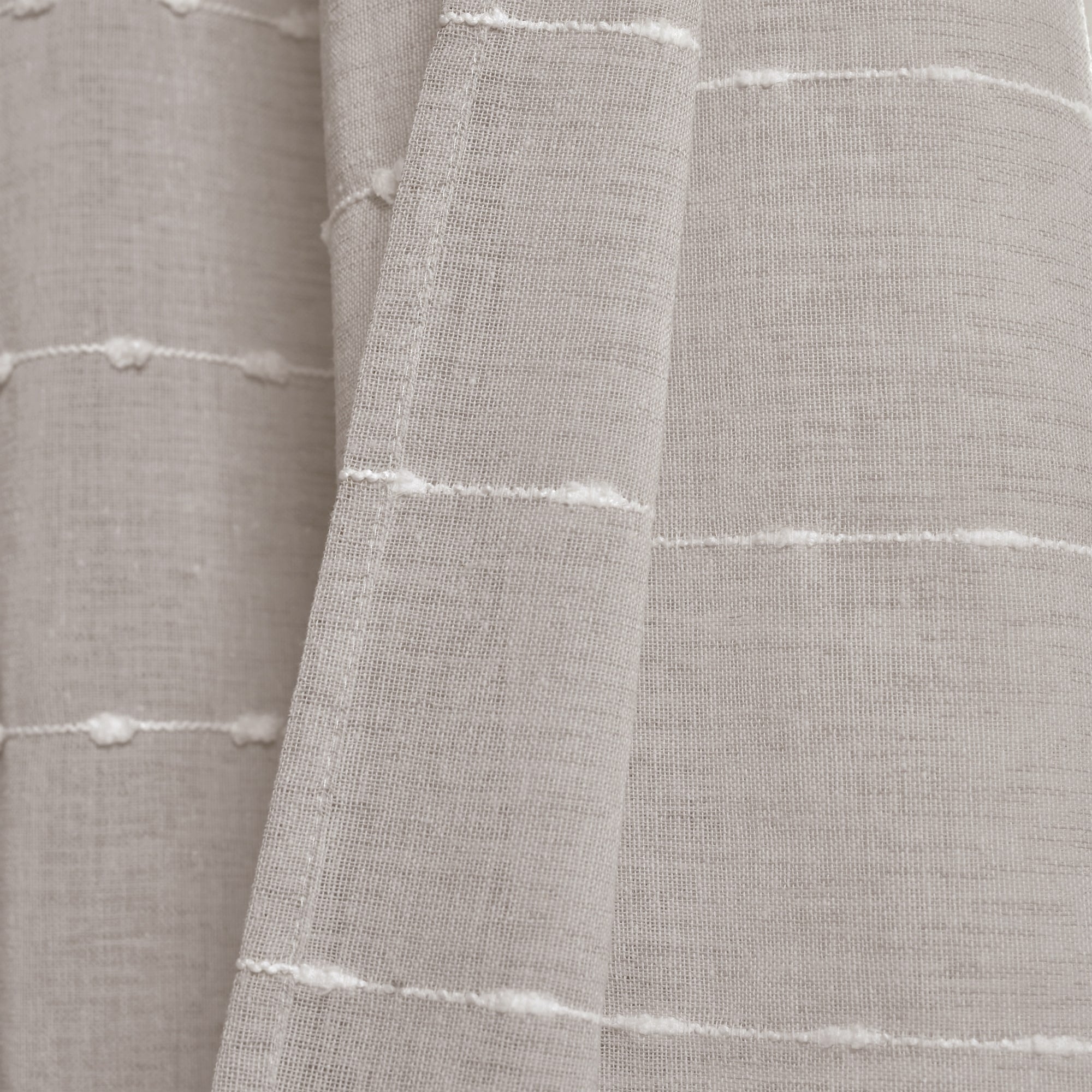 Paire de rideaux transparents texturés à œillets de style ferme Lush Decor