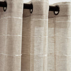 Paire de rideaux transparents texturés à œillets de style ferme Lush Decor