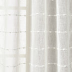 Paire de rideaux transparents texturés à œillets de style ferme Lush Decor