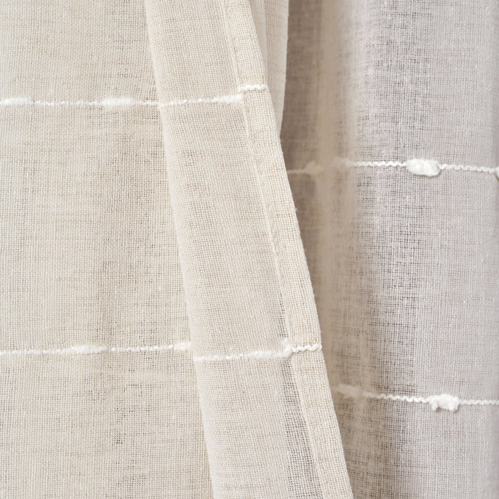 Paire de rideaux transparents texturés à œillets de style ferme Lush Decor