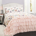 Ensemble de courtepointe 3 pièces Flutter Butterfly de Lush Decor