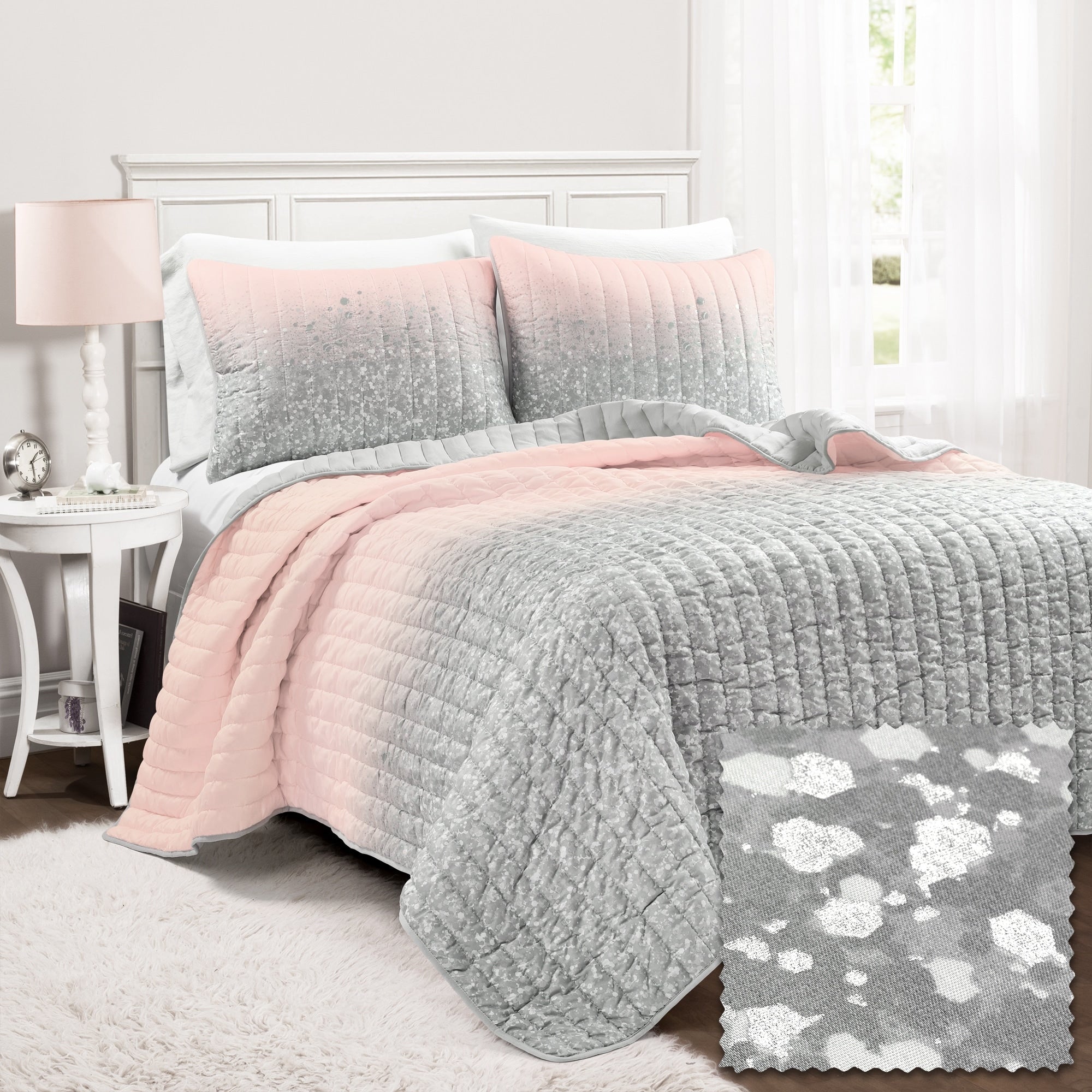 Parure de lit à imprimé métallique pailleté Lush Decor