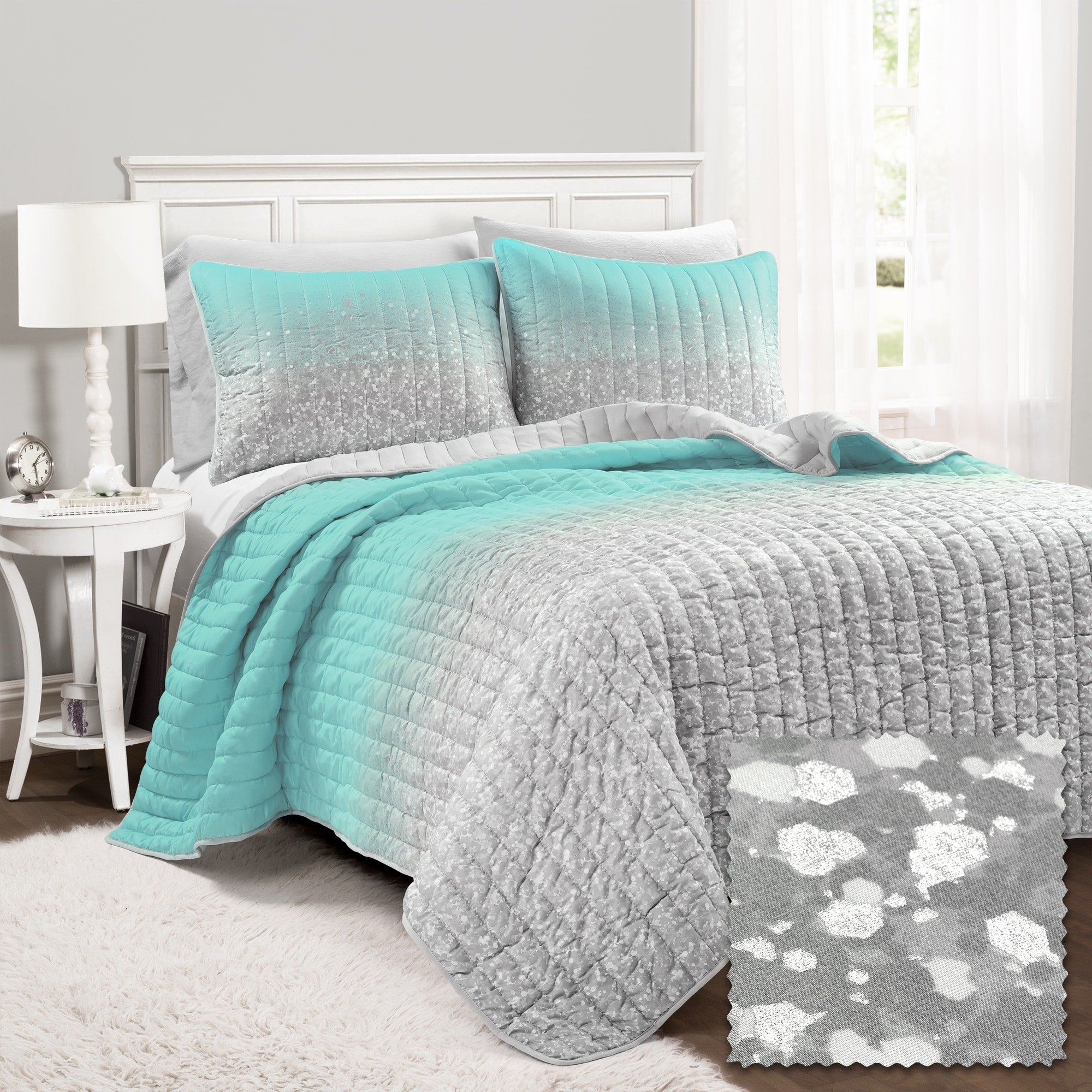 Parure de lit à imprimé métallique pailleté Lush Decor