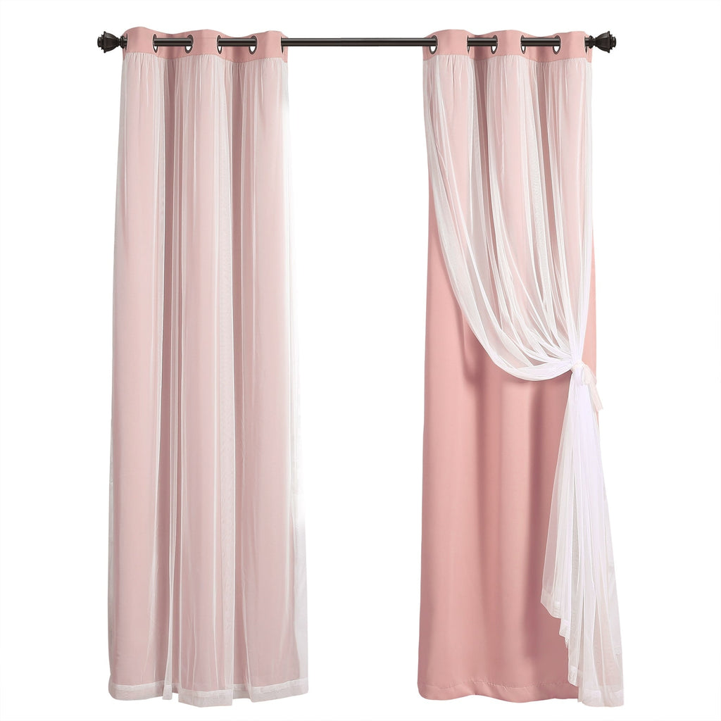 Paire de panneaux transparents à œillets Lush Decor avec doublure occultante isolante