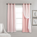 Paire de panneaux transparents à œillets Lush Decor avec doublure occultante isolante