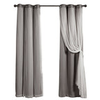 Paire de panneaux transparents à œillets Lush Decor avec doublure occultante isolante