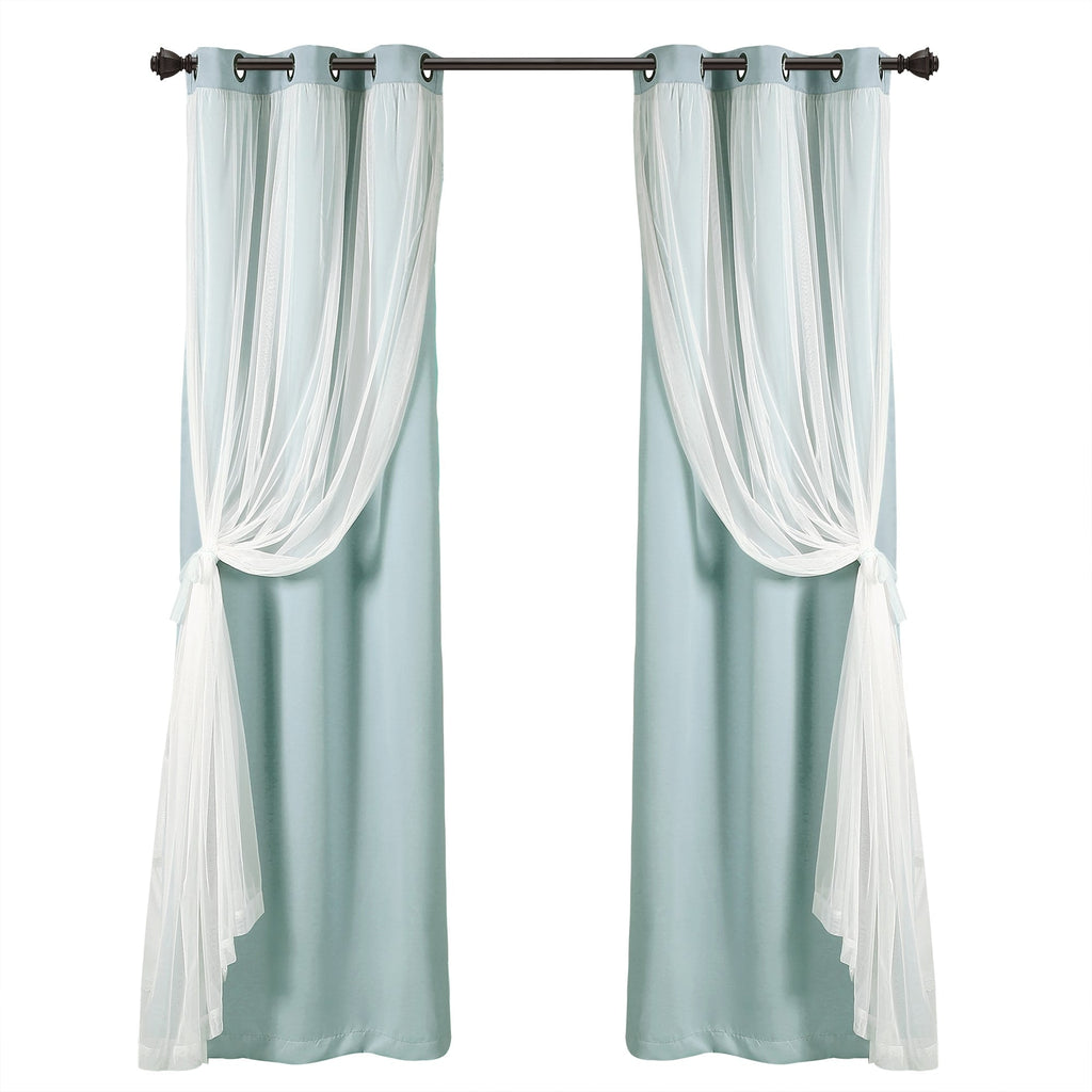 Paire de panneaux transparents à œillets Lush Decor avec doublure occultante isolante