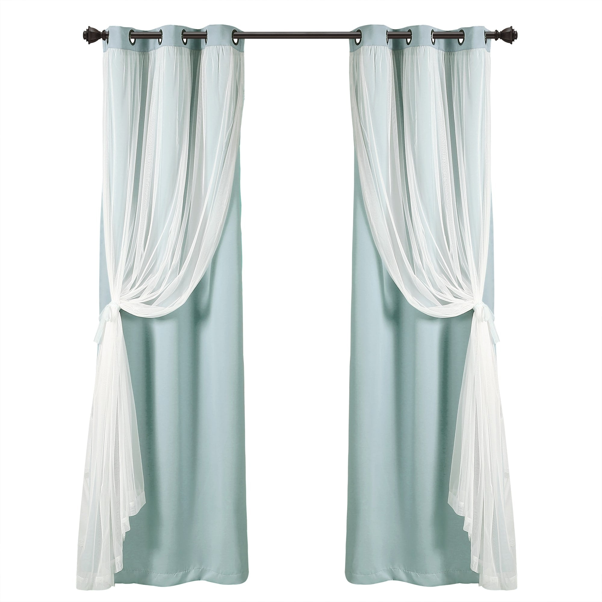 Paire de panneaux transparents à œillets Lush Decor avec doublure occultante isolante