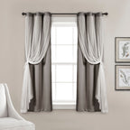 Paire de panneaux transparents à œillets Lush Decor avec doublure occultante isolante