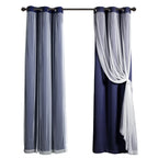 Paire de panneaux transparents à œillets Lush Decor avec doublure occultante isolante