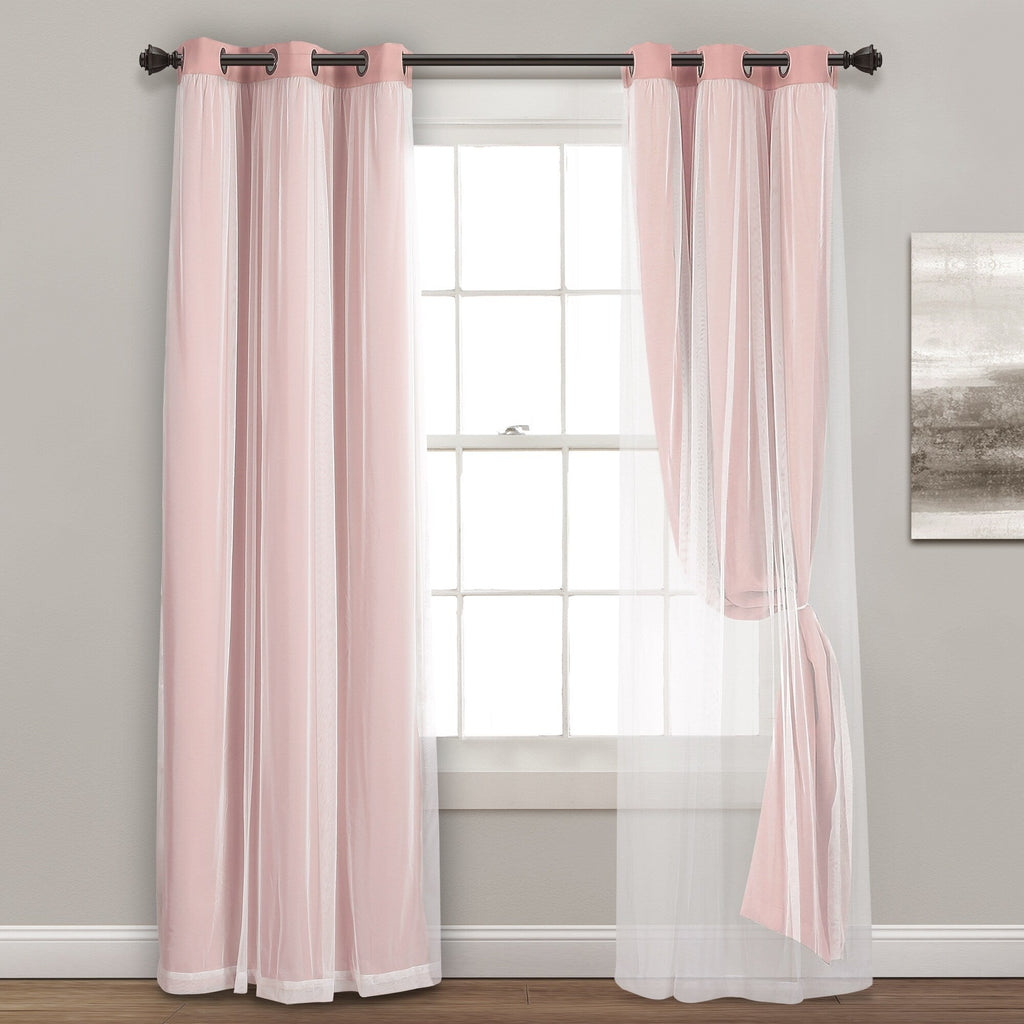 Paire de panneaux transparents à œillets Lush Decor avec doublure occultante isolante