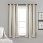 Paire de panneaux transparents à œillets Lush Decor avec doublure occultante isolante