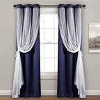 Paire de panneaux transparents à œillets Lush Decor avec doublure occultante isolante