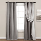 Paire de panneaux transparents à œillets Lush Decor avec doublure occultante isolante