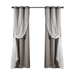 Paire de panneaux transparents à œillets Lush Decor avec doublure occultante isolante