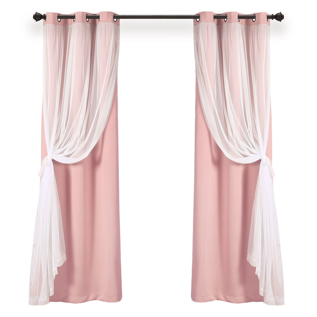 Paire de panneaux transparents à œillets Lush Decor avec doublure occultante isolante