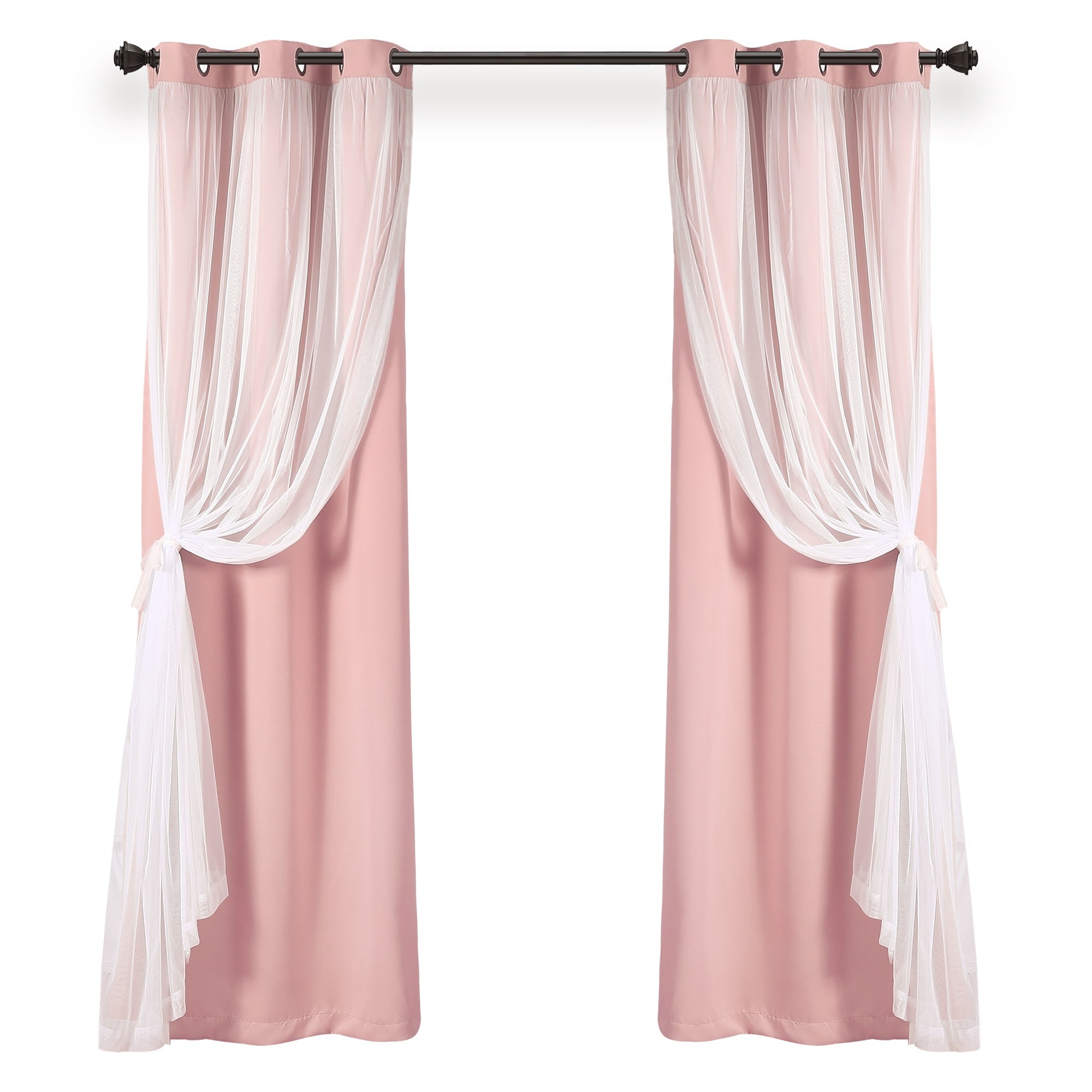 Paire de panneaux transparents à œillets Lush Decor avec doublure occultante isolante