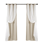 Paire de panneaux transparents à œillets Lush Decor avec doublure occultante isolante