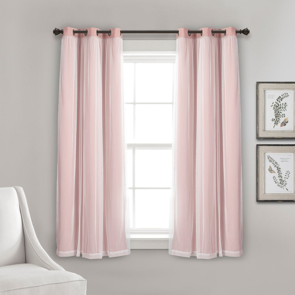 Paire de panneaux transparents à œillets Lush Decor avec doublure occultante isolante
