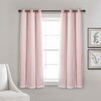 Paire de panneaux transparents à œillets Lush Decor avec doublure occultante isolante