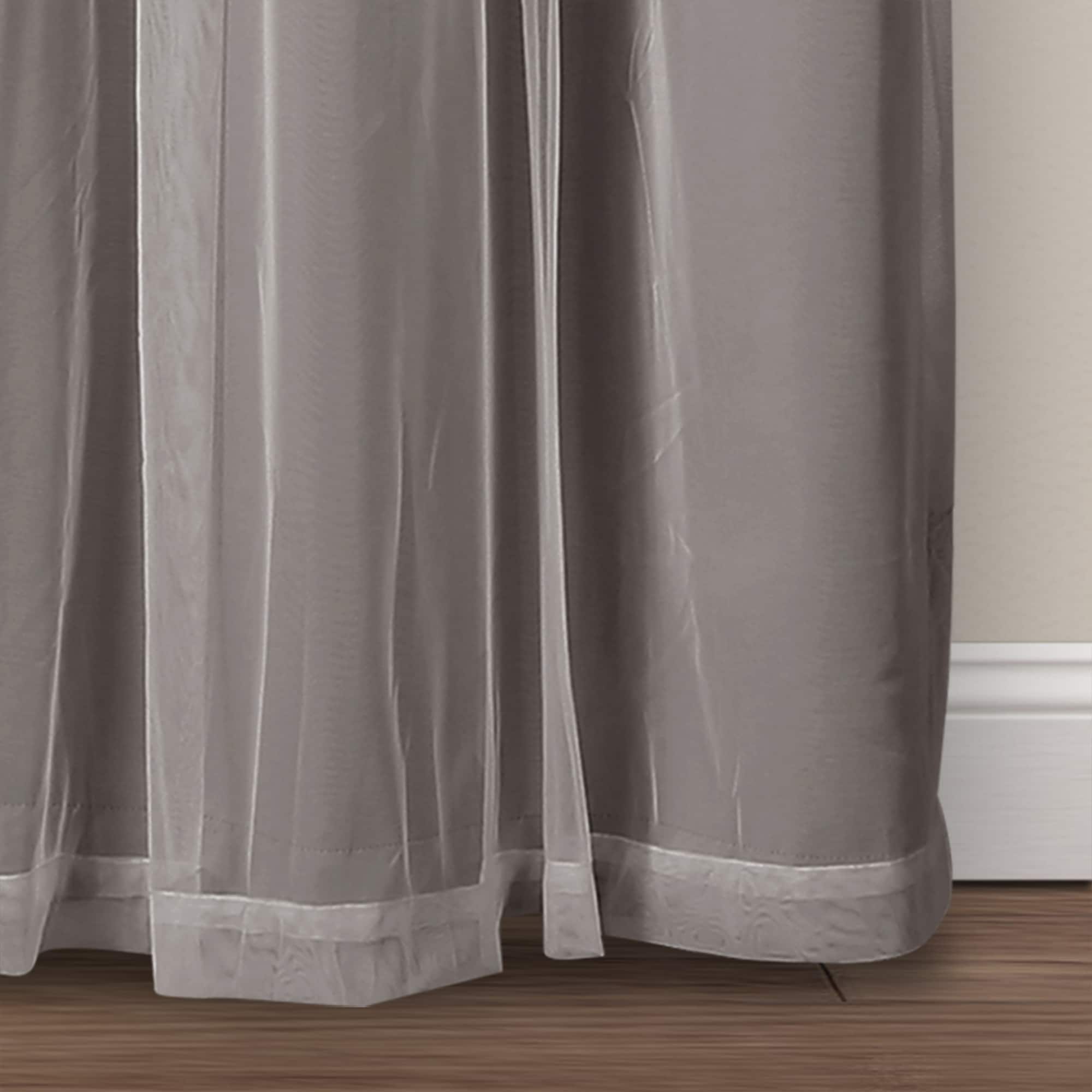 Paire de panneaux transparents à œillets Lush Decor avec doublure occultante isolante