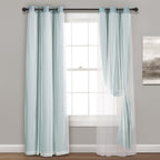 Paire de panneaux transparents à œillets Lush Decor avec doublure occultante isolante