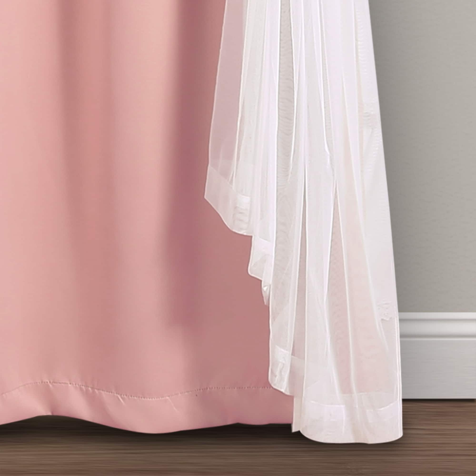 Paire de panneaux transparents à œillets Lush Decor avec doublure occultante isolante