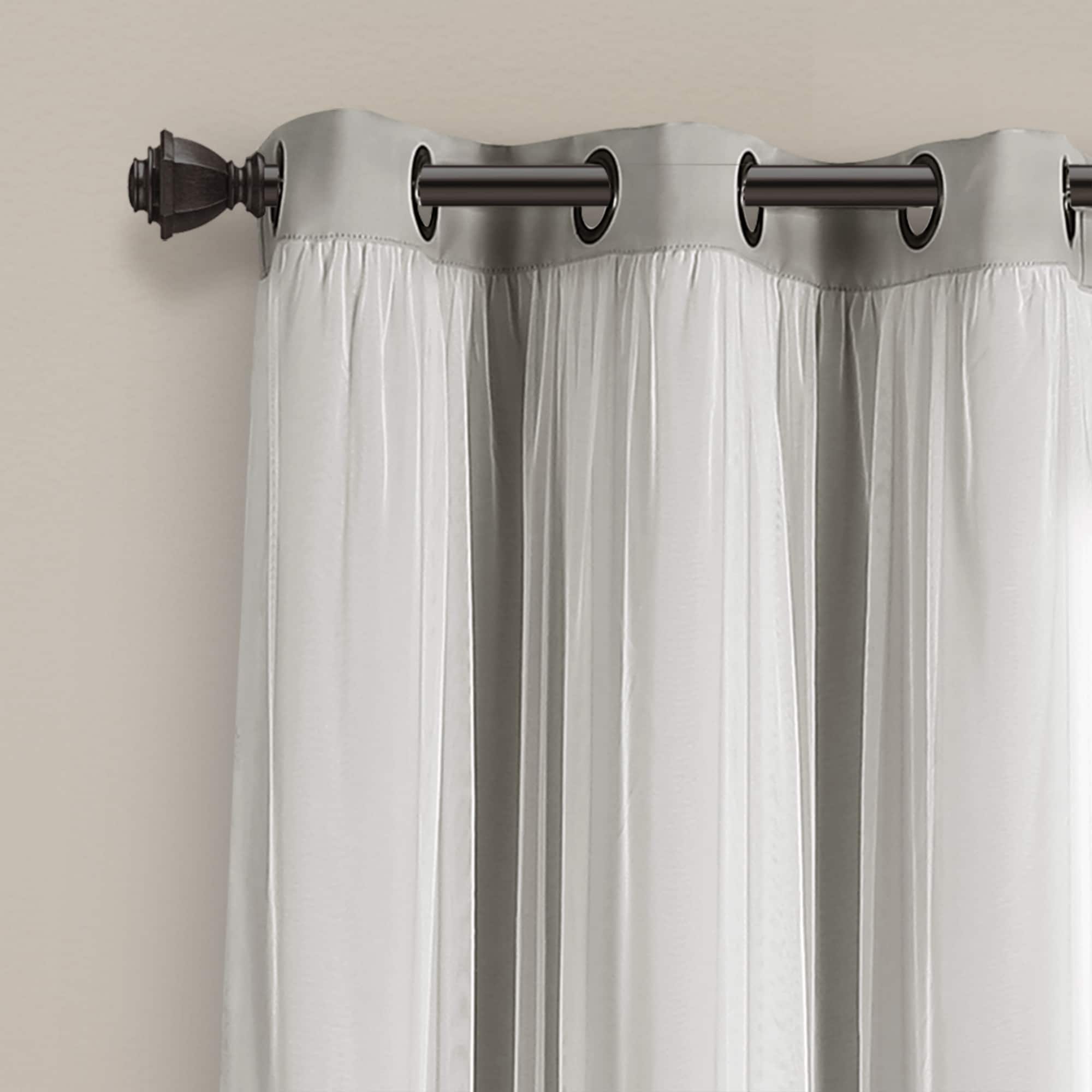 Paire de panneaux transparents à œillets Lush Decor avec doublure occultante isolante