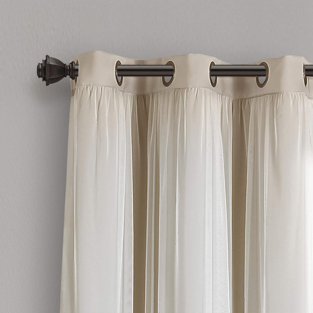 Paire de panneaux transparents à œillets Lush Decor avec doublure occultante isolante