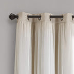 Paire de panneaux transparents à œillets Lush Decor avec doublure occultante isolante