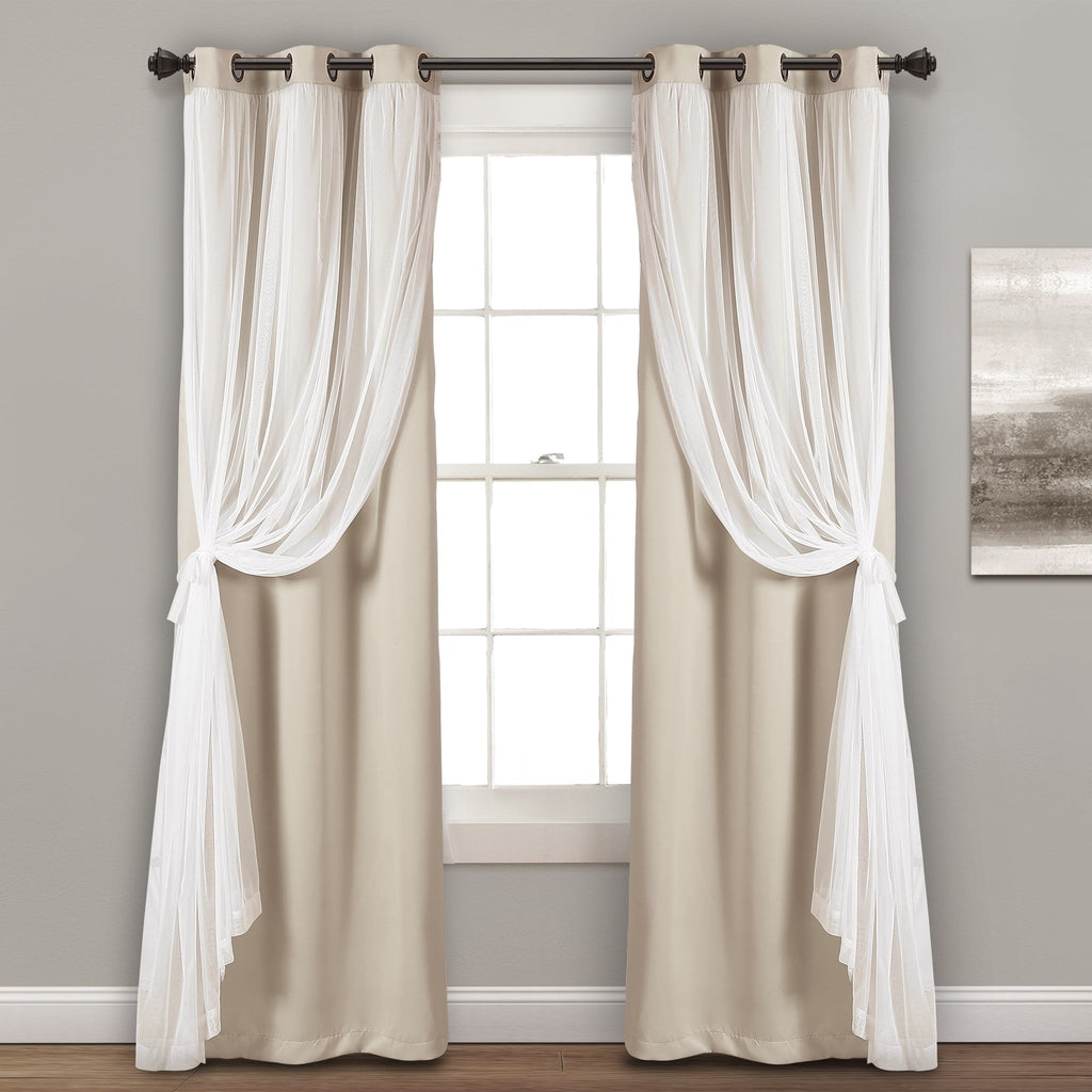 Paire de panneaux transparents à œillets Lush Decor avec doublure occultante isolante