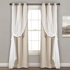Paire de panneaux transparents à œillets Lush Decor avec doublure occultante isolante