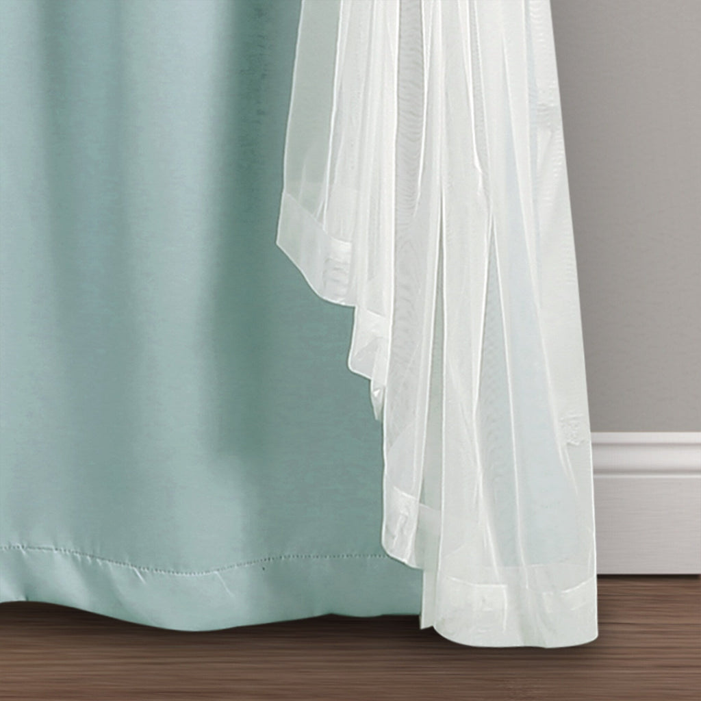 Paire de panneaux transparents à œillets Lush Decor avec doublure occultante isolante