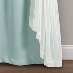 Paire de panneaux transparents à œillets Lush Decor avec doublure occultante isolante