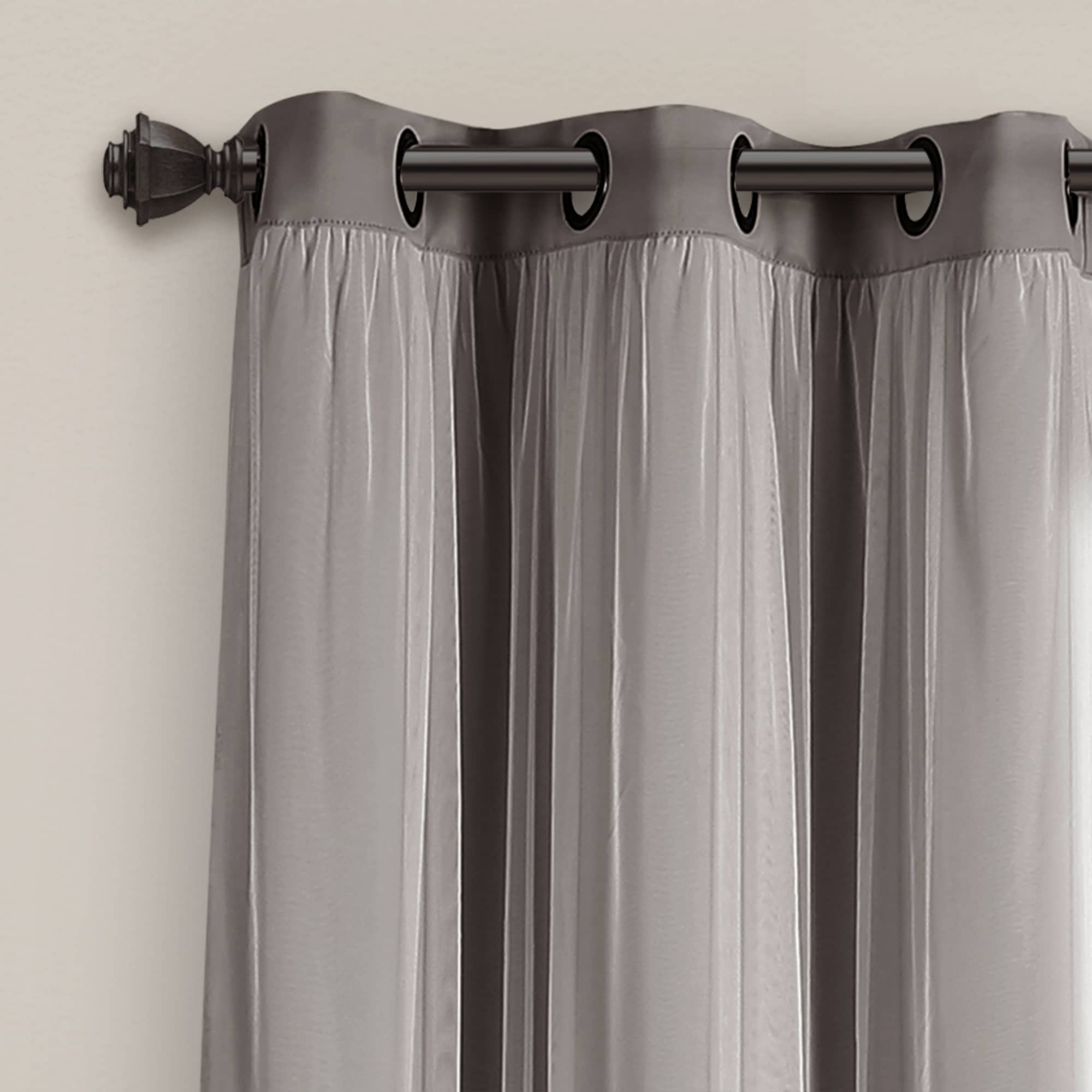 Paire de panneaux transparents à œillets Lush Decor avec doublure occultante isolante