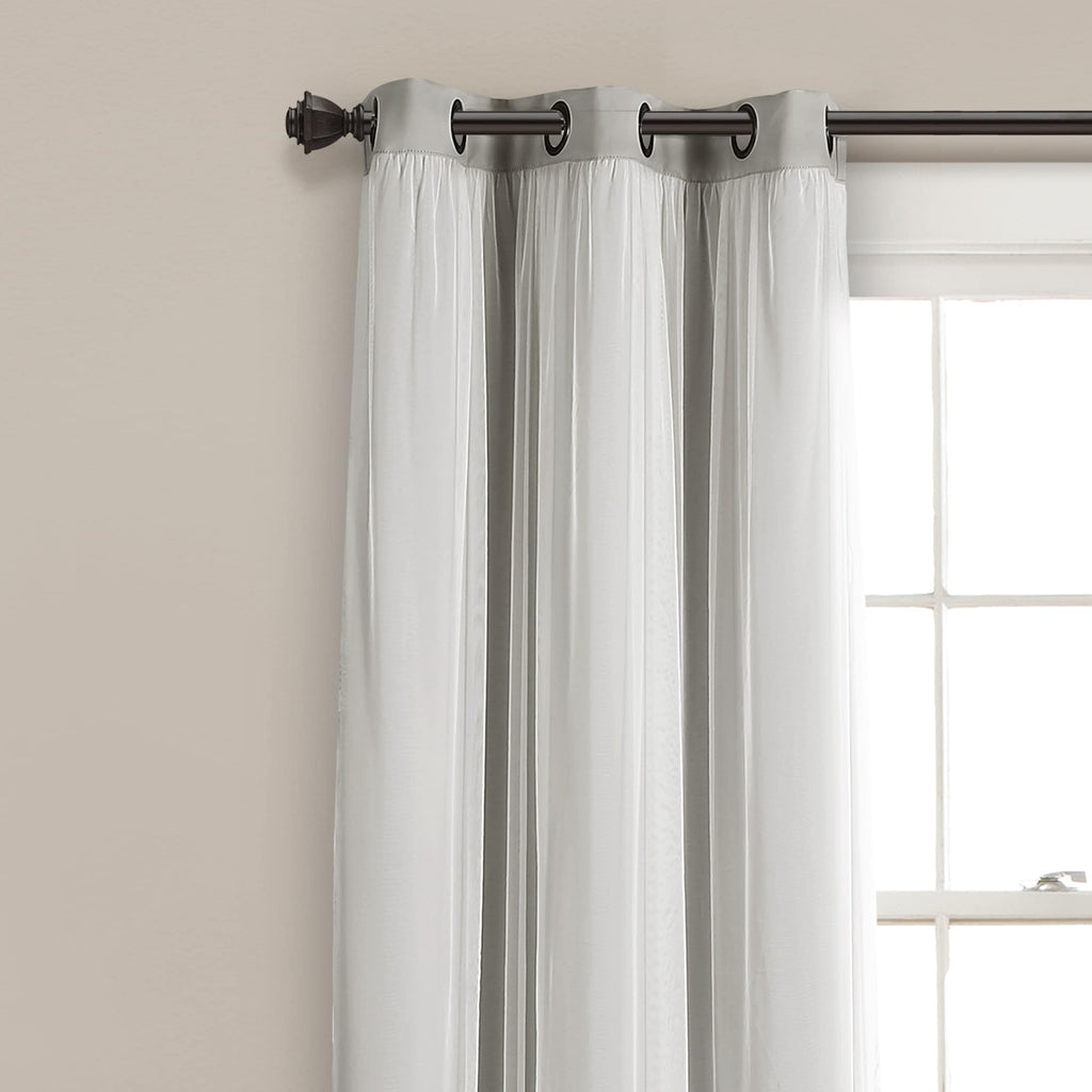 Paire de panneaux transparents à œillets Lush Decor avec doublure occultante isolante