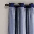 Paire de panneaux transparents à œillets Lush Decor avec doublure occultante isolante